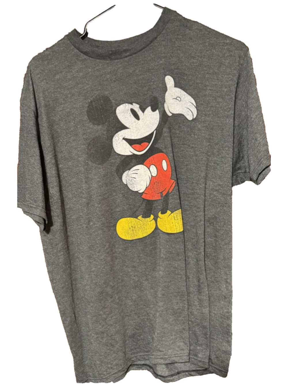 Mickey Mouse Disney T Shirt Gray Men's Size L